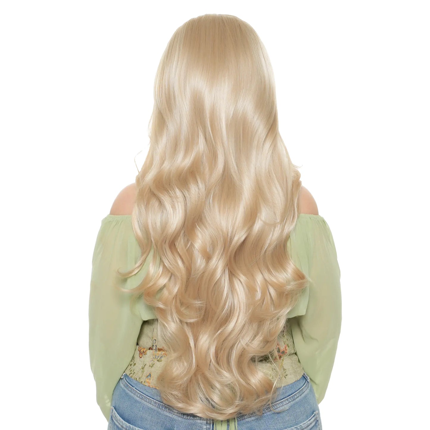 GLAM BUTTERCREAM 27-Inch Dimensional Neutral Mushroom Blonde Balayage Synthetic Wig with Face Framing Layers and Heat Resistance | Free-Part Lace Cap Included | #FSG62